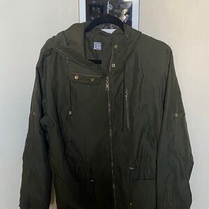 Ladies Olive Green Hooded Jacket
